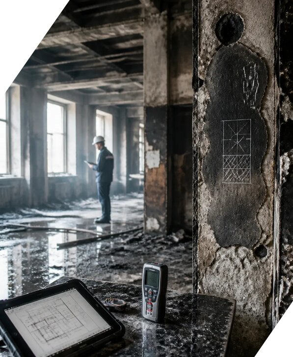 Обследование зданий после пожара в Югорске от 15317 р. | ЭкспертизаРоссия