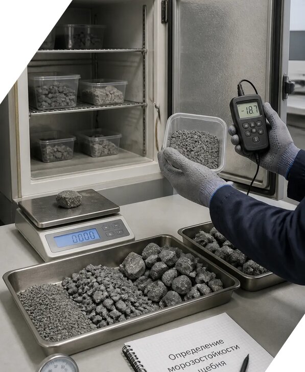 Определение морозостойкости щебня в Югорске от 3574 р. | ЭкспертизаРоссия