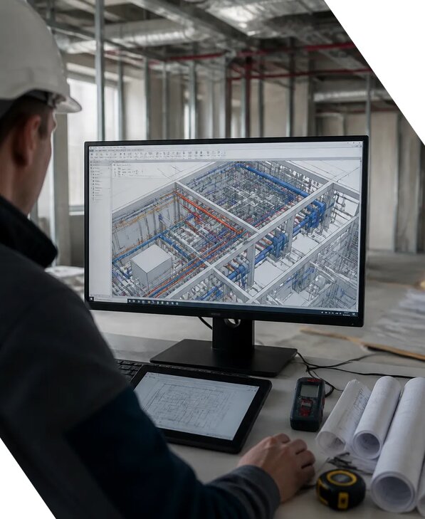 Создание BIM модели инженерных сетей для объектов в Югорске